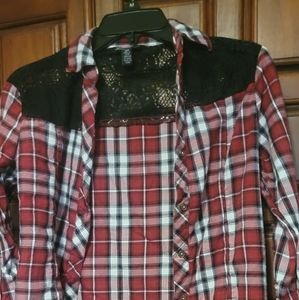 Plaid western shirt size small